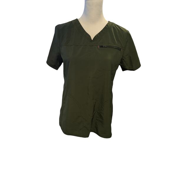 Scrub Star Green Womens Scrub Top Small - Picture 1 of 4